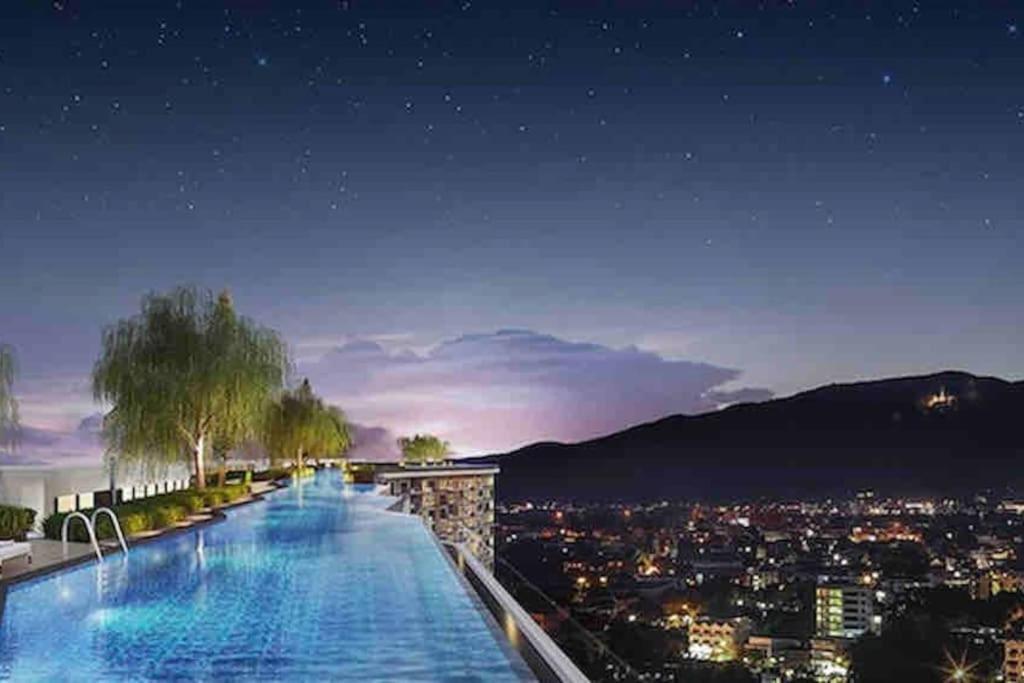 Astra Sky River无边泳池奢华温馨97㎡大三卧山景套房 Apartment Chiang Mai Ngoại thất bức ảnh